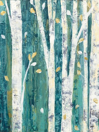 Framed Birches in Spring III Print