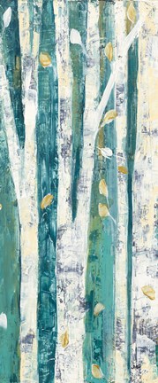 Framed Birches in Spring Panel III Print