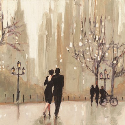 Framed Evening Out Neutral Square Print