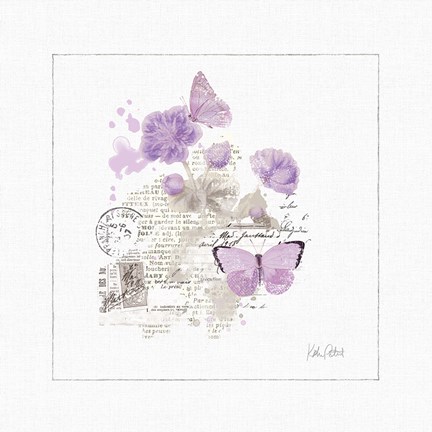 Framed Sunny Day II Purple Print