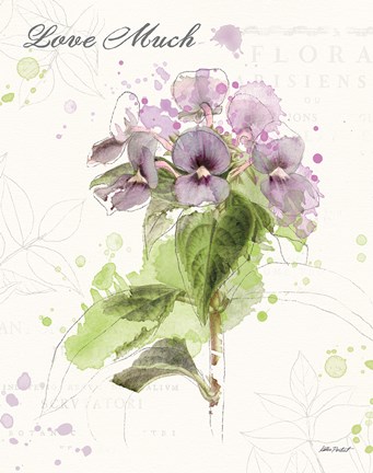 Framed Floral Splash III Love Much Print