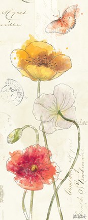 Framed Painted Poppies VII Print