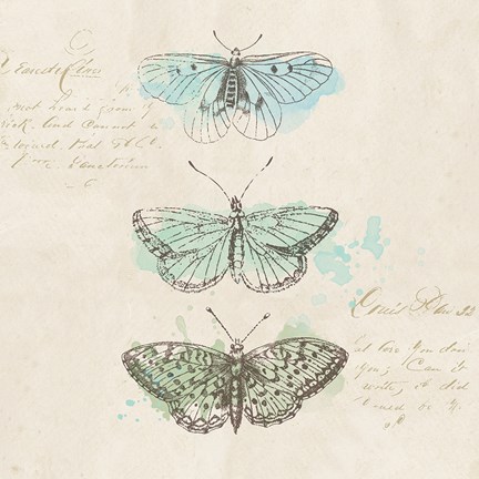 Framed En Bleu XII Print