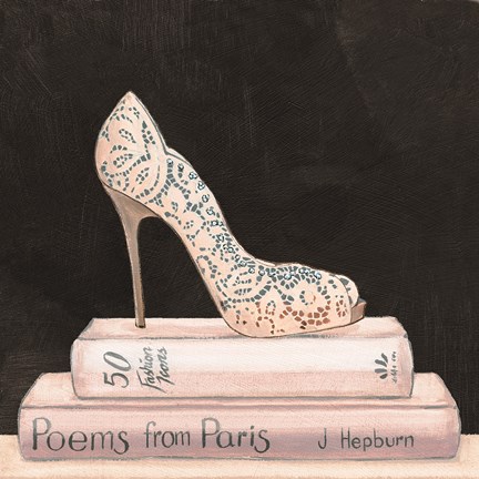 Framed City Style Square I on Black no Words Print