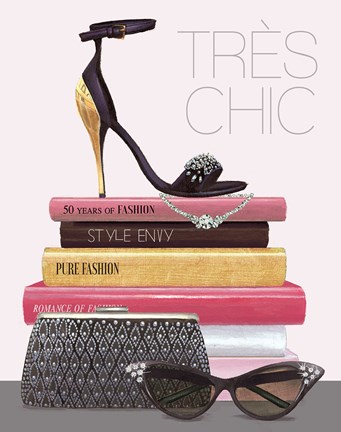 Framed Paris Style III Gold and Black Print