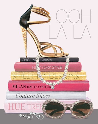 Framed Paris Style I Gold and Black Print