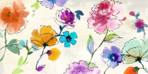 Framed Waterflowers Print