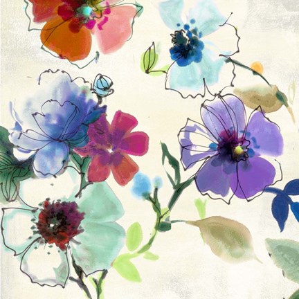 Framed Flora I Print