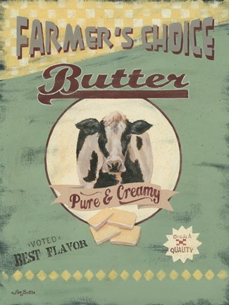 Framed Farmer&#39;s Choice Butter Print