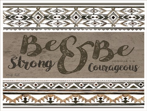 Framed Be Strong &amp; Be Courageous Print