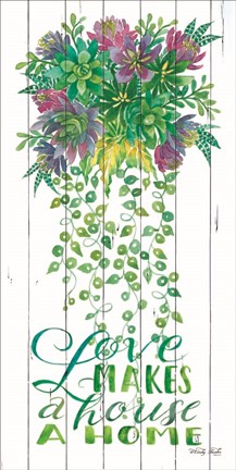 Framed Love Makes a House a Home Print