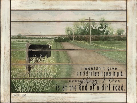Framed End of a Dirt Road Print