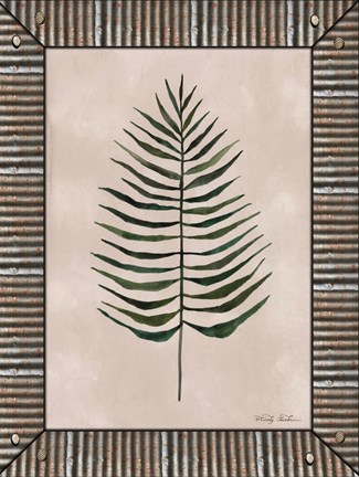 Framed Areca Leaf Galvanized Print