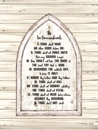 Framed Ten Commandments Print