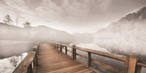 Framed Lake Cherokee Dock Print