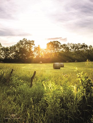 Framed Daybreak in the Country I Print