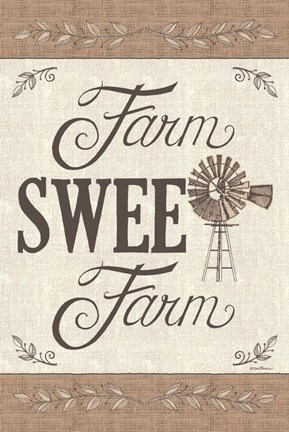 Framed Farm Sweet Farm Print