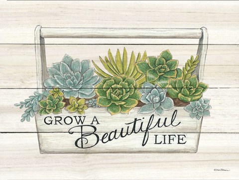 Framed Beautiful Life Succulents Print