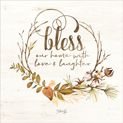 Framed Bless Our Home Fall Foliage Print