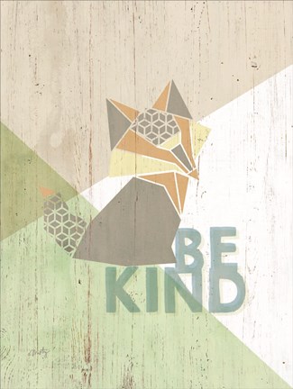 Framed Be Kind Fox Print