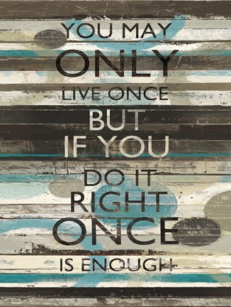 Framed Blue Zephyr Quote I v2 Print