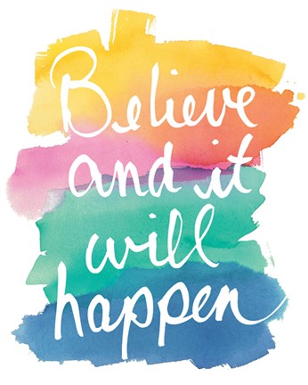 Framed Colorburst I Believe Print