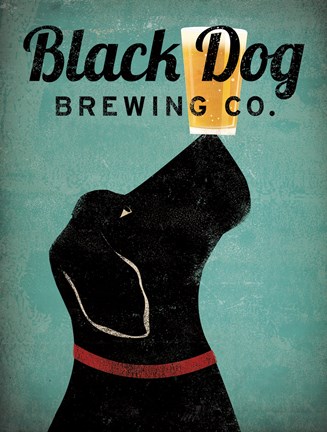 Framed Black Dog Brewing Co v2 Print