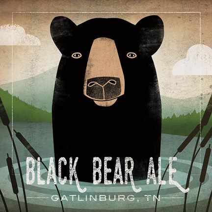Framed Skinny Dip Black Bear Ale Print