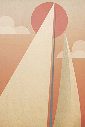 Framed Sails VI Print