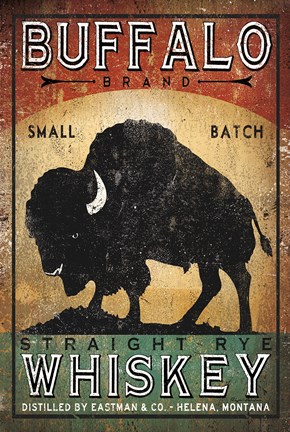 Framed Buffalo Whiskey Print