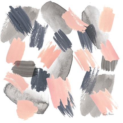 Framed Grey Pink Mist II Print