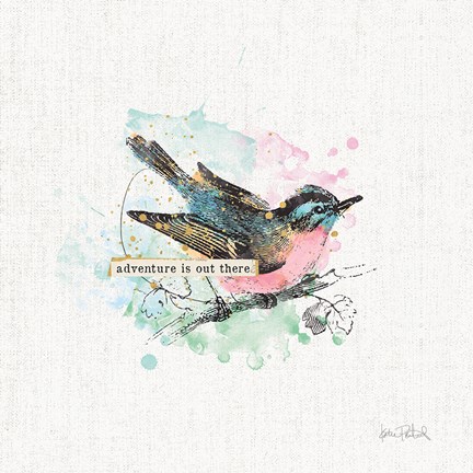 Framed Thoughtful Wings III Print