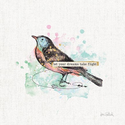 Framed Thoughtful Wings II Print