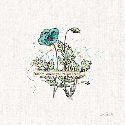 Framed Thoughtful Blooms II Print