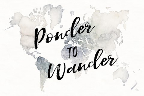 Framed Watercolor Wanderlust Ponder Print