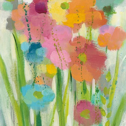 Framed Longstem Bouquet I Square II Print