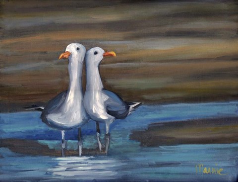 Framed Lovebirds Print