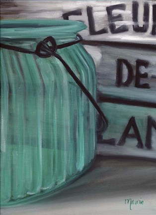 Framed Blue Jar And Box Print