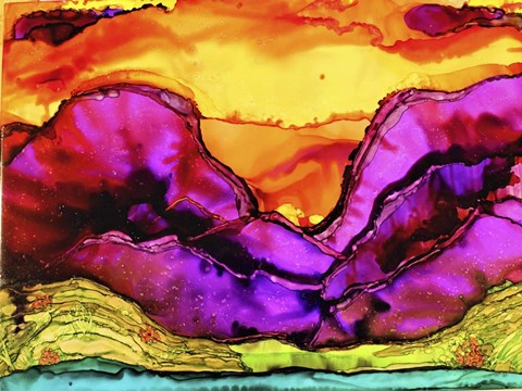 Framed Purple Mountains Print