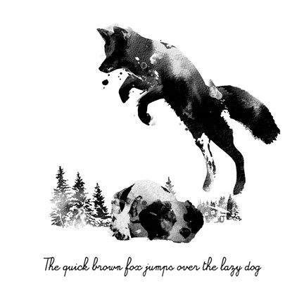 Framed Quick Brown Fox Print