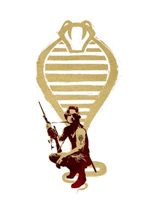 Framed Snake Plisskin Print