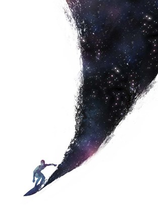 Framed Surfing The Universe Print