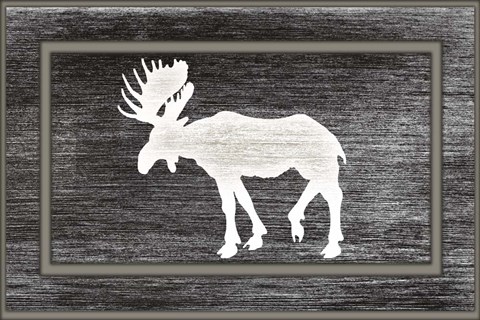 Framed Good Night Moose2 Surface Pattern 12 Print