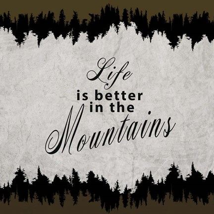 Framed Rustic Lodge Collection Sign V2 Print