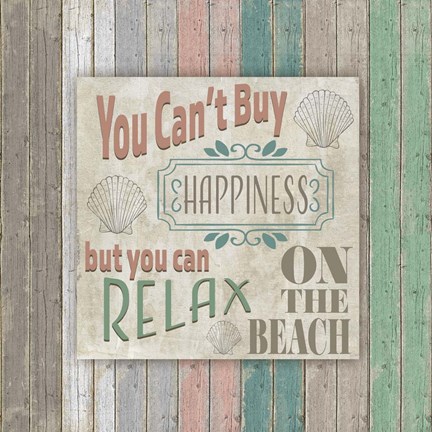 Framed Sea Side BoHo Sign 1 Print