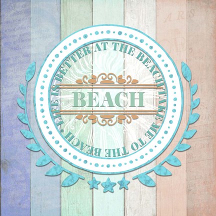 Framed Sea Side Gypsy V4 Sign 1 Print