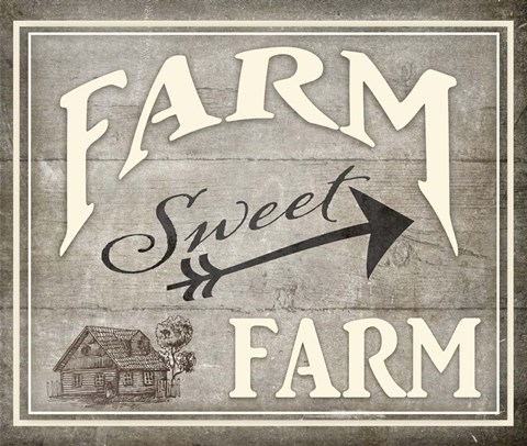 Framed Farm Sweet Farm Print
