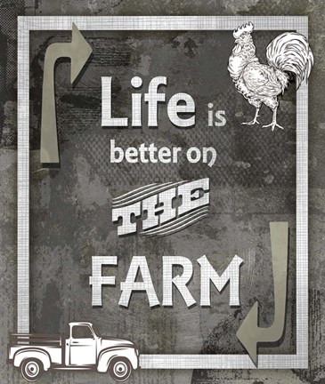 Framed Farm Sign Farm Sweet Farm 2 Print