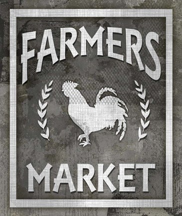Framed Farm Sign Farmers Market 1 Print