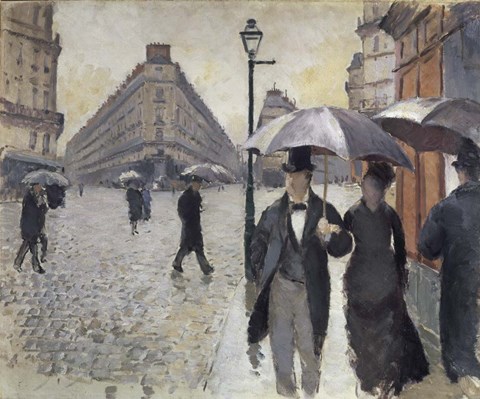 Framed Rainy Day In Paris,1877 Print